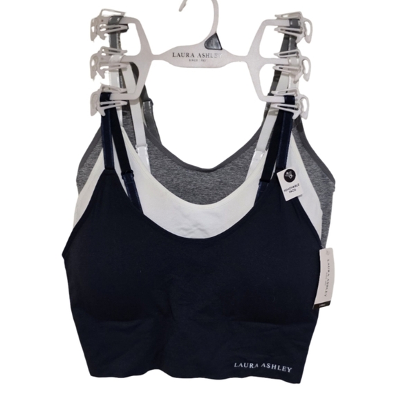 Laura Ashley Other - Laura‎ Ashley 3pk Active Athletic Lined Sports Bras Bralettes Plus Size 1x New